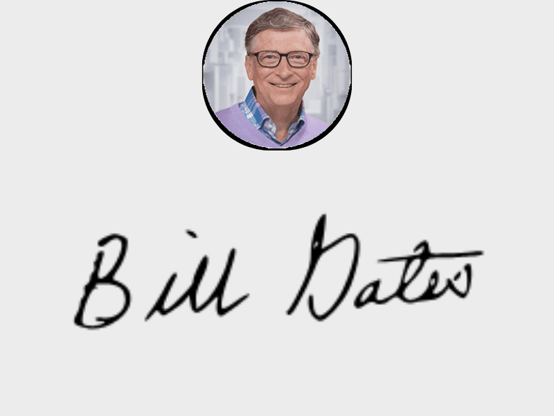 bill gates signature