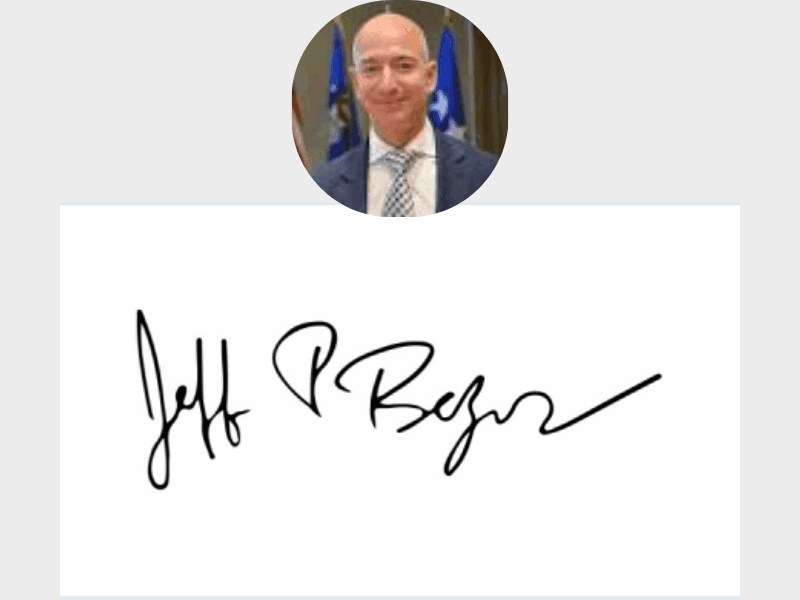 jeff bezos signature